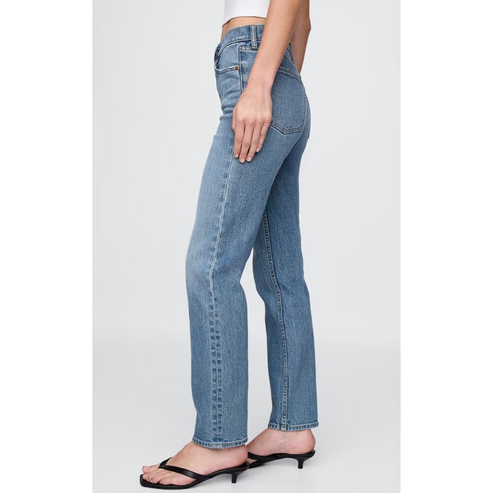 NWT Gap High Rise ’90s Slim Straight Jeans 32 14 - Picture 4 of 13